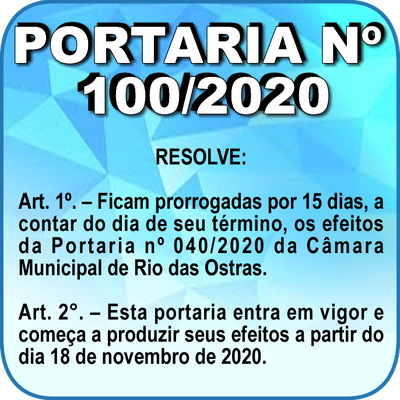 Portaria nº 100/2020