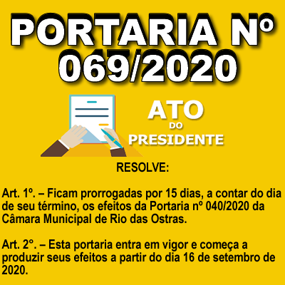 Portaria nº 069/2020